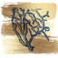 Branche d'or brossé corail - peinture sur toile tendue-1348286649-1360844739-1360844720