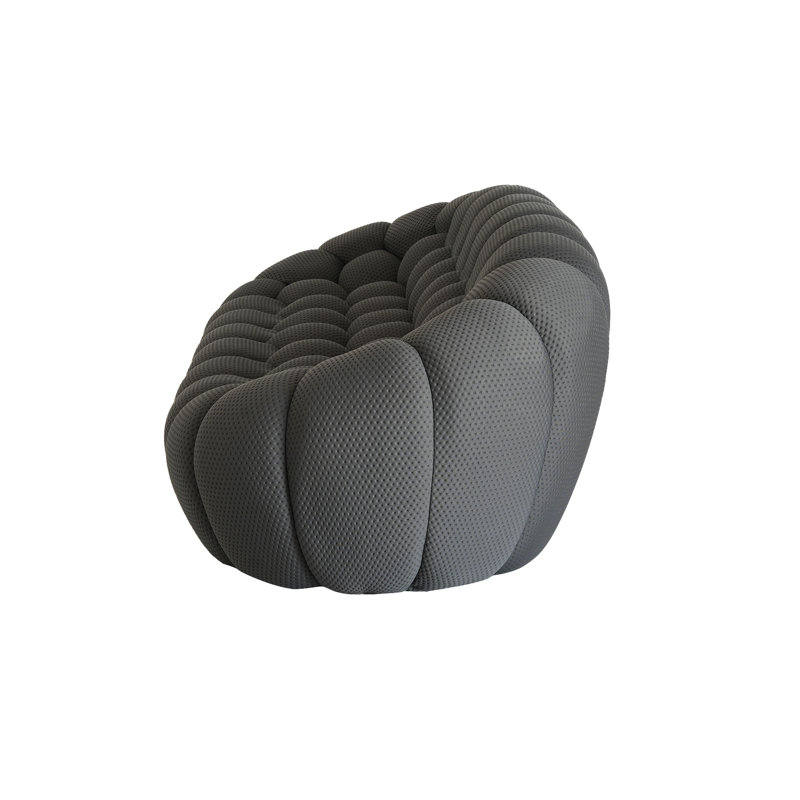 Cenie Upholstered Boneless Sofa, No Assembly Required, Dark Gray, 30.71" H x 78.74" W x 42.52" D