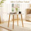 Petite table d'appoint moderne en bois de 42 cm de hauteur, table basse compacte