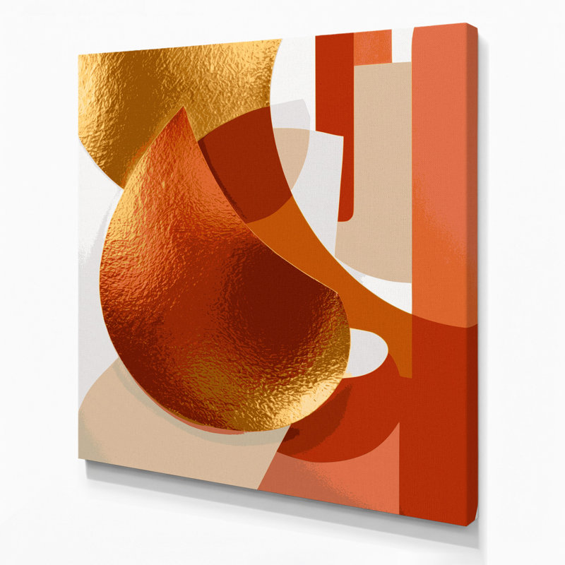 Abstrait, formes, 74, toile beige, H 8 po x l 8 po