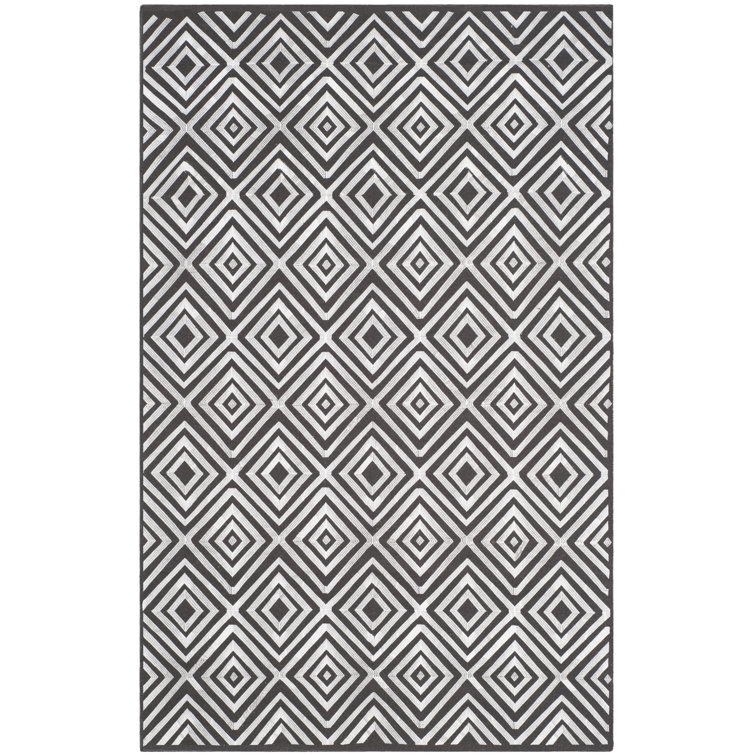 Whittlesey Hand Woven Flat Weave With Embroidery Wool Geometric Rug