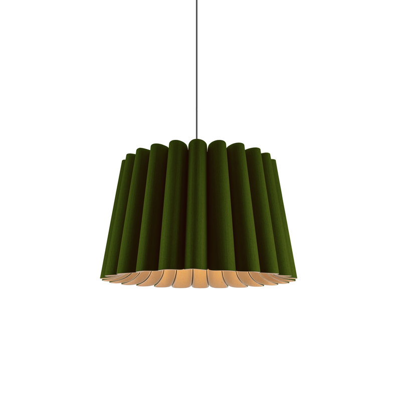 Luminaire suspendu long Renata, Vert