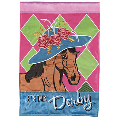 Derby de drapeau de jardin «Laissez-nous parler»