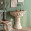 Console en bois massif brun et blanc