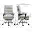 Fauteuil de direction en microfibre, fauteuil de bureau pour ordinateur, fauteuil inclinable chauffant avec repose-pieds, rembourrage à deux niveaux, roues pivotantes, blanc crème