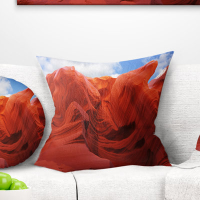 Coussin décoratif antilope à canyon de photographie