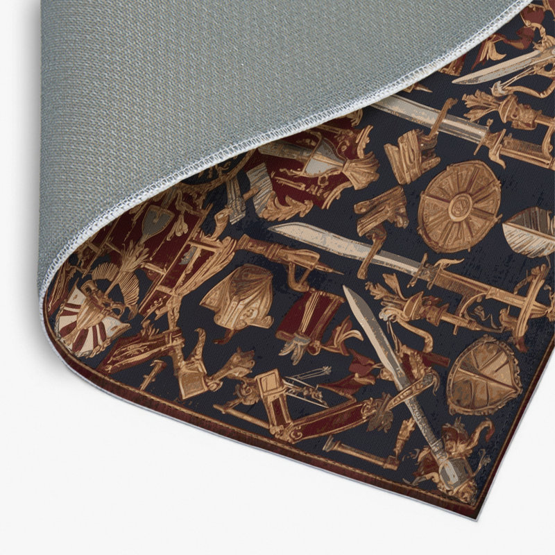 Tapis noir français intérieur et extérieur, Rectangulaire 8 pi x 10 pi
