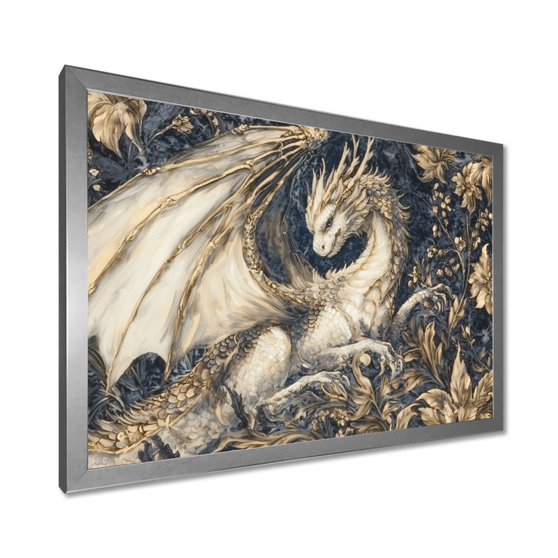 «Majestic Dragon Lair - Dragons», art mural, H 24 po x l 32 po, Reproduction encadrée d'une seule photo sans pass