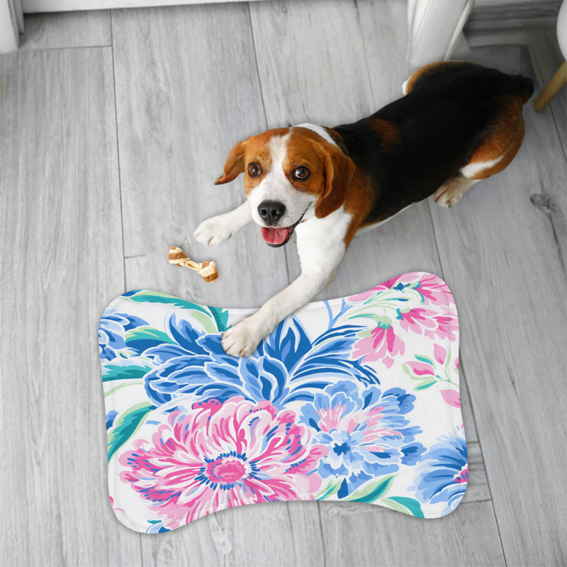 Élégants duos floraux - Tapis d'alimentation en os 1 pièce