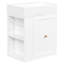 20-inch Bathroom Vanity With Smooth Ceramic Basin, Drawer Cabinet, Side Compartment & Design For Small Bathrooms
