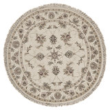High-Quality Hand-Knotted Ivory Area Rug