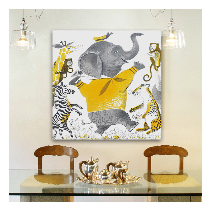Wild Animals - Wrapped Canvas Print, 102cm H x 102cm W x 3.81cm D