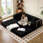 Canapé-lit convertible de très grand lit de 78 po avec 2 coussins Aldora Boneless-194673267