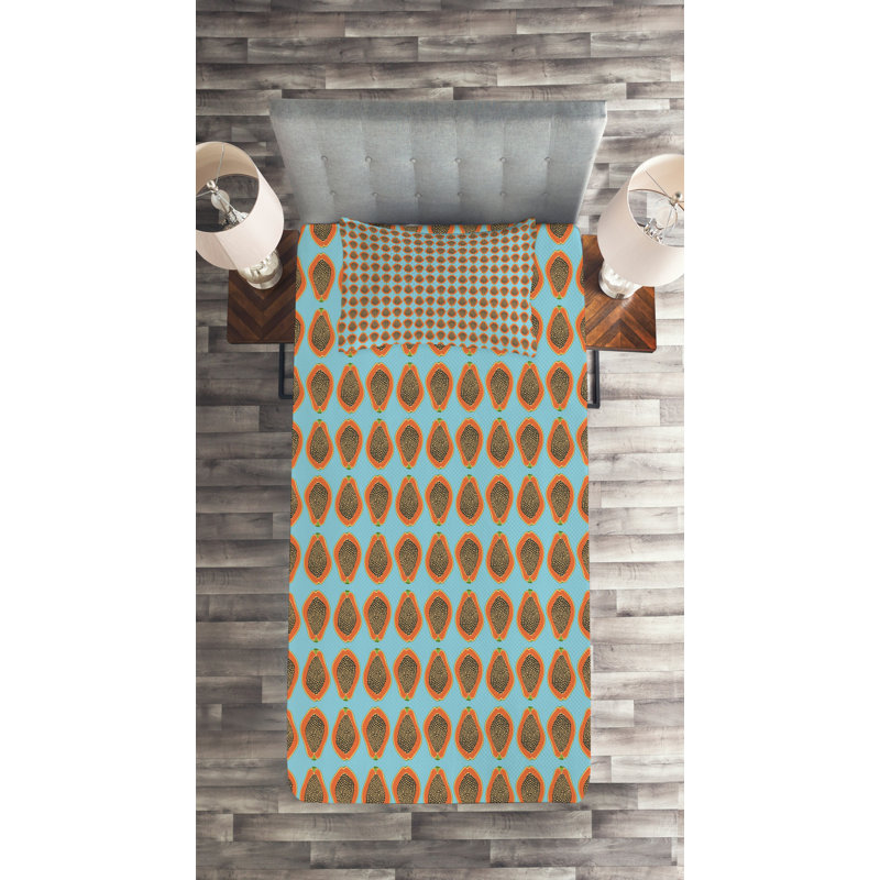 Farmhouse / Country Polyester Coverlet, Twin Bedspread + 1 Sham