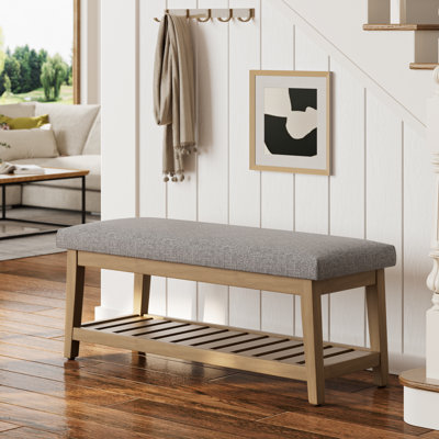 Hahnville Polyester Upholstered Storage Bench