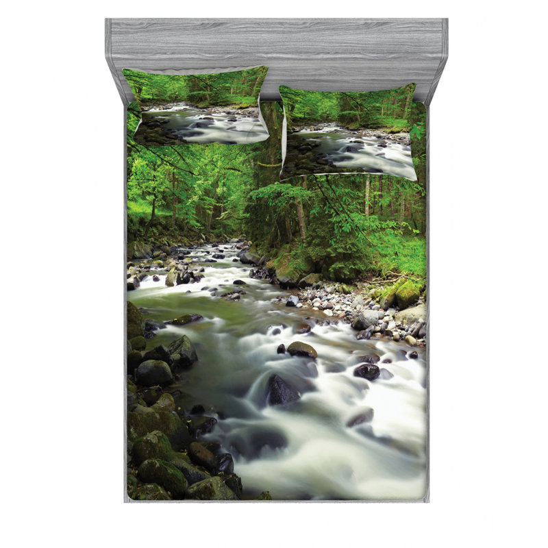 Microfiber Sheet Set, Queen Sheet Set with Fitted Sheet