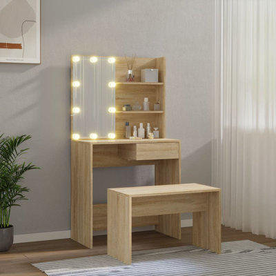 Itamar Dressing Table with Mirror and Seat and Storage Included