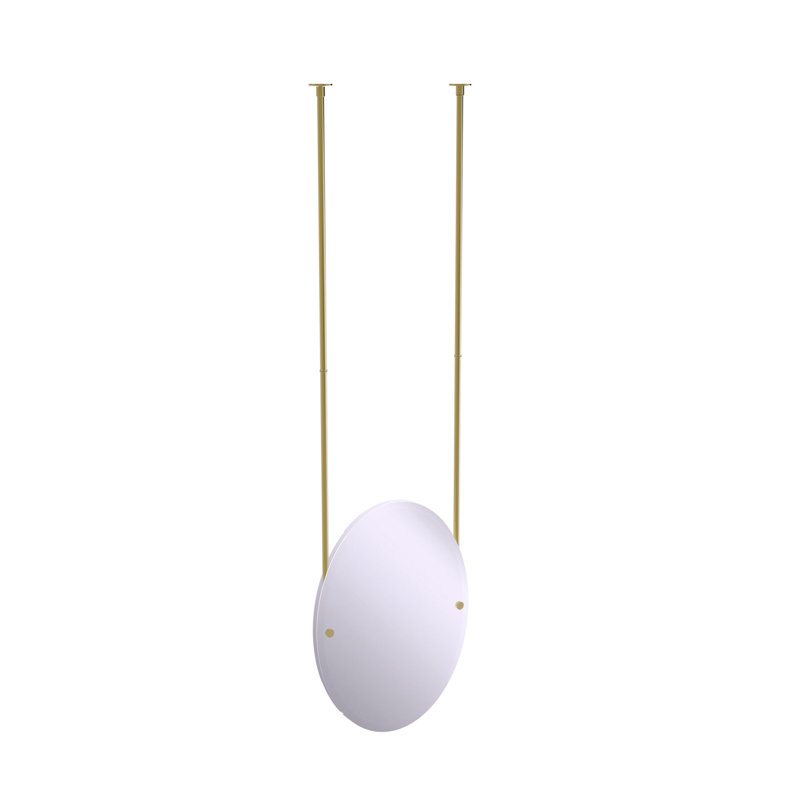 Gober Metal Wall Mirror, Unlacquered Brass