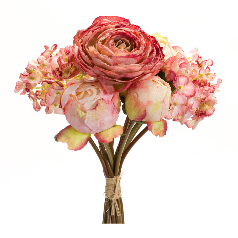 Arrangement floral pivoine hydrangée, Rose