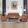 Ilkeston 3-Piece Vegan Leather Manual Reclining Living Room Set with Hidden Cupholder