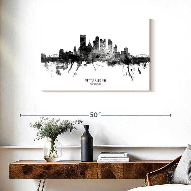 Ravi, Pittsburgh, Pennsylvanie, horizon, neuvième, H 24 po x l 36 po