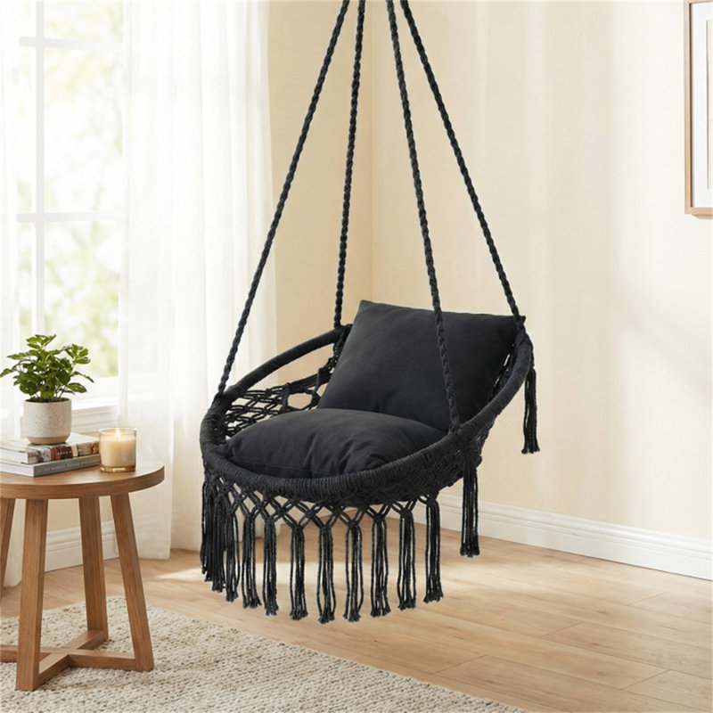 Balancelle suspendue Boho, Black