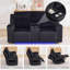 Causeuse inclinable électrique 74,4 po avec porte-gobelet et console-2104825886