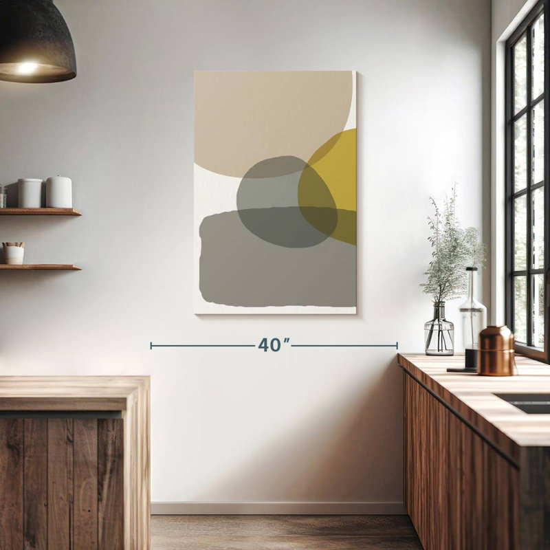 Cercles abstraits Avery Mid Century VI, H 39 po x l 26 po