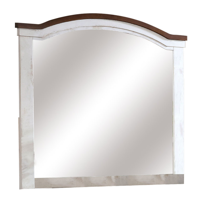 Allouette Wood Flat Wall Mirror
