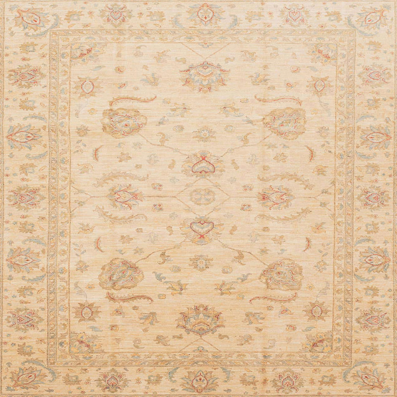 Tapis décoratif multicolore à motif abstrait, Carré 3 pi
