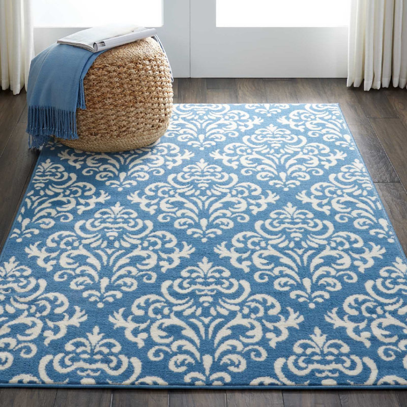 Damask Area Rug, Rectangle 114 x 175cm