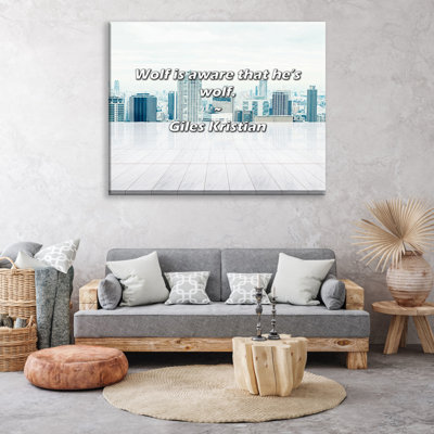 Artsy Quote "Wolf is aware that he’s wolf." By Giles Kristian Gallery Wrapped Canvas