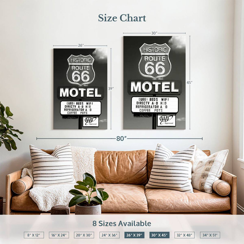 Mehar historique Route 66, H 39 po x l 26 po
