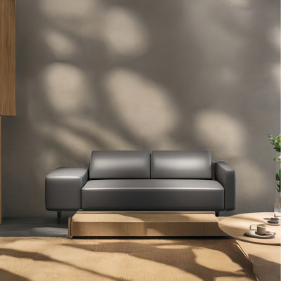 Leather Match Upholstered Bench