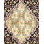Tapis traditionnel en laine noué à la main orange 4 pi 1 po x 6 pi 3 po Hayner