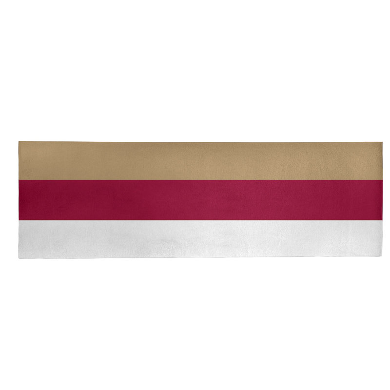 Tapis de zone rouge/doré, Tapis de couloir 2 pi 6 po x 8 pi