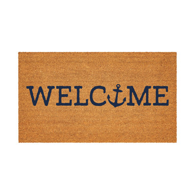Coastal Coir Mat Welcome Anchor 28x16"