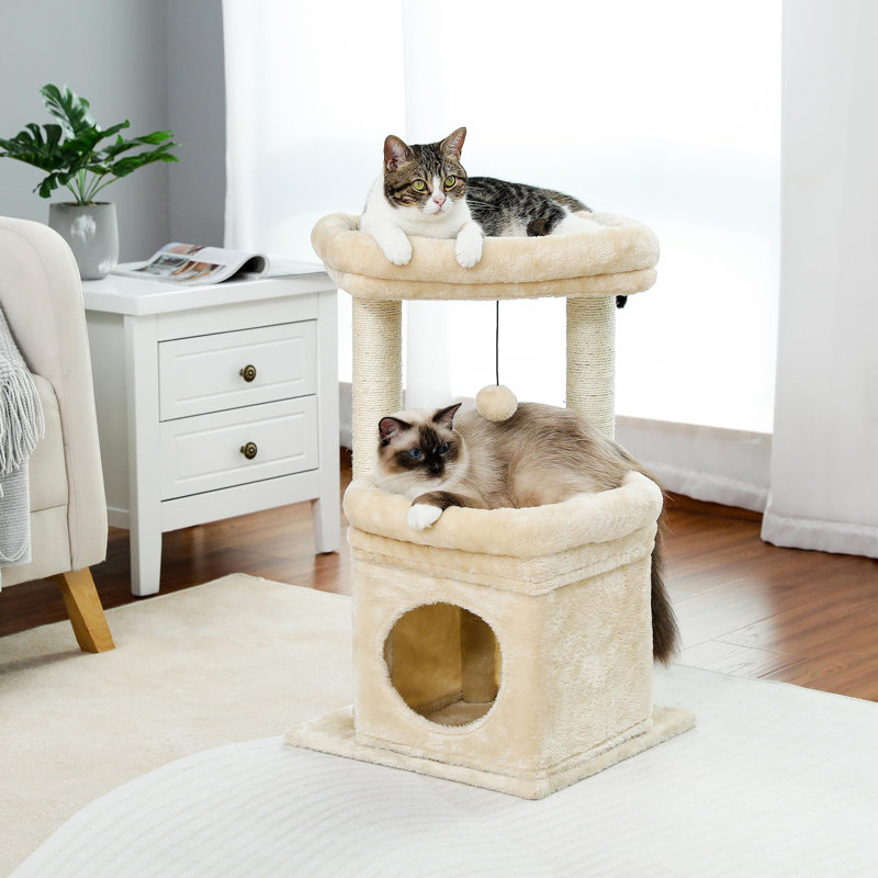 Tour pour chat d'intérieur en sisal, Beige