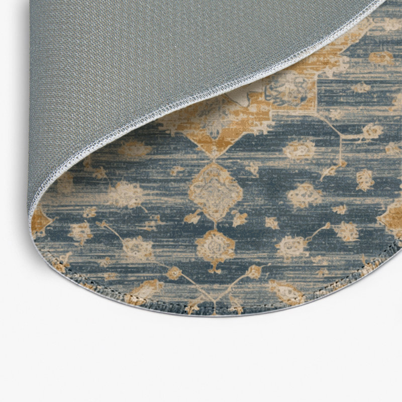 Tapis intérieur et extérieur brun Overdyed, Rond 5 pi