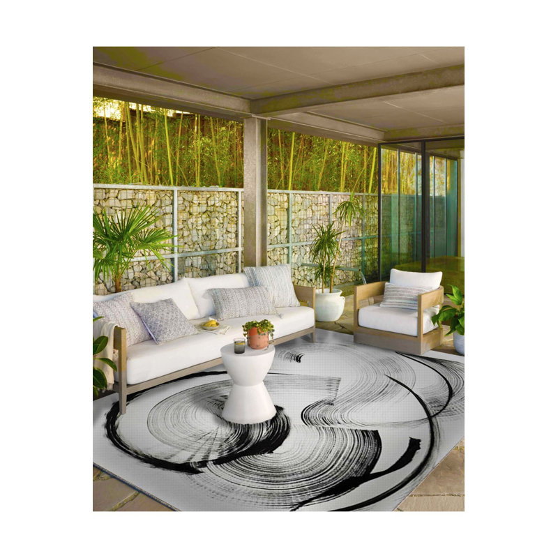 Tapis lavable abstrait Abstract, Sous-tapis rectangulaire de 3 pi 3 po x 4 pi 11 po