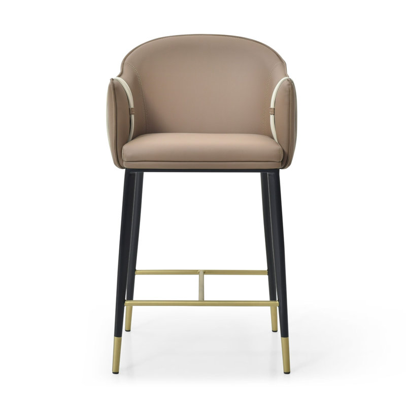 Tabouret de comptoir 26 po Karmann, Beige / brun