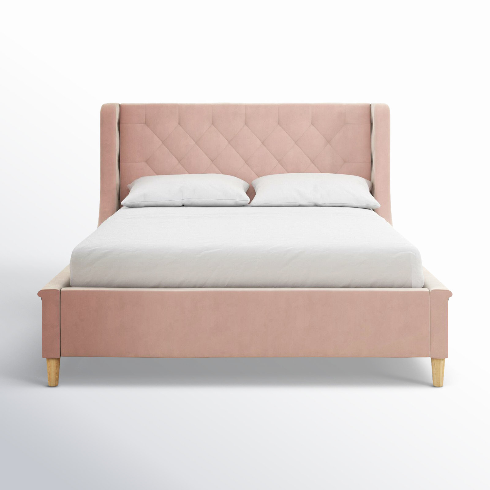 Ambrosia Full Platform Bed, Pink, Full