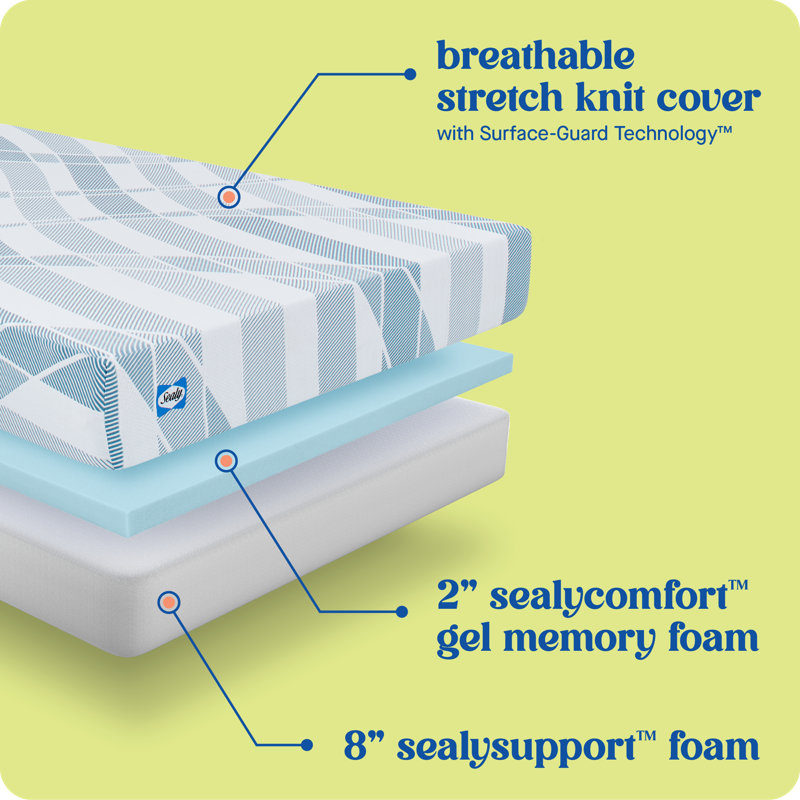 Sealy Dreamlife 10" Twin Gel Memory Foam Mattress
