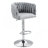 360° Fabric Cover Swivel Bar Stools Set Of 2, Adjustable Counter Height Bar Chairs With Woven Back & Footrest,Silver Chromed  Bar Stools For Kitchen Island, Cafe, Pub-1745660715