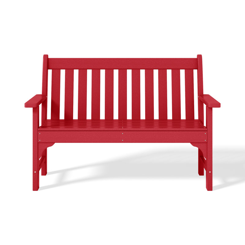 Banc de jardin en PEHD Laguna, Rouge