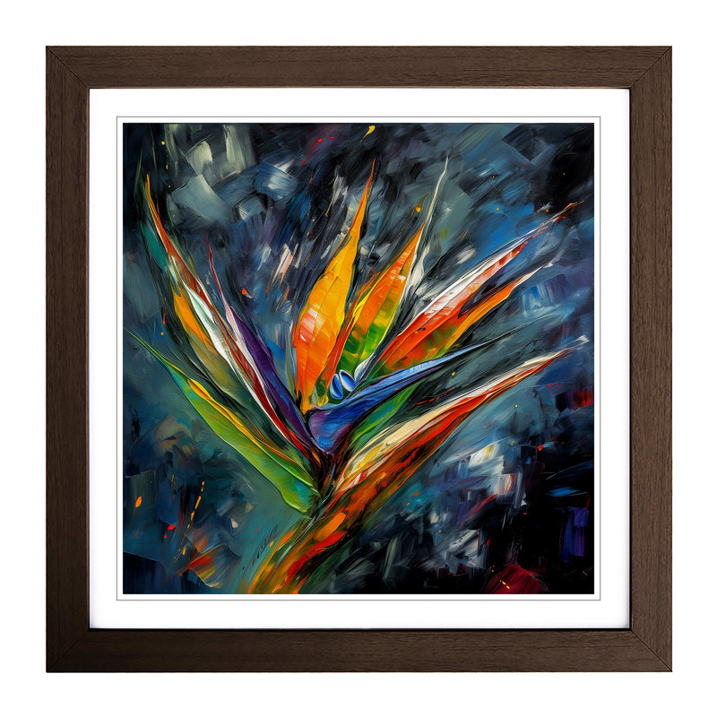 Single Picture Frame Print on Wood, Walnut