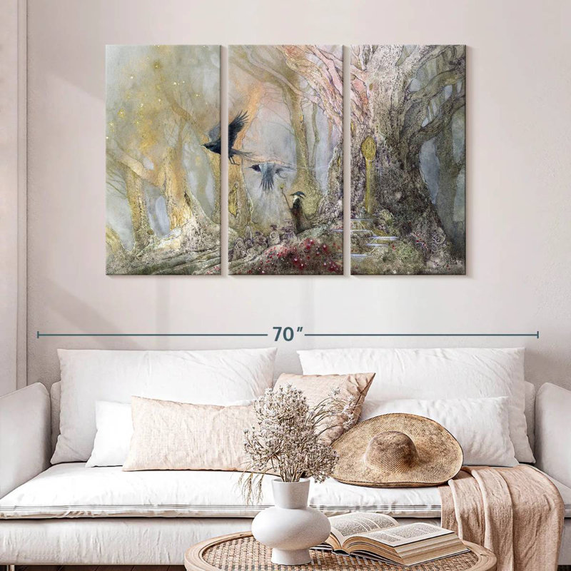 Kelan Raven God, 32" H x 50" W