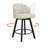 26" Swivel Upholstered Counter Stool With Backrest and Metal Frame-78033129