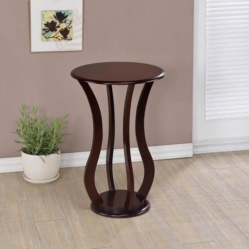 Superbe table d'appoint en cerisier avec finition en faux marbre de style classique