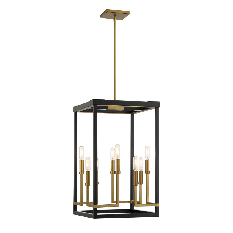 Everly Quinn Deolinda Coal And Soft Brass Pendant Light, 22.5" H x 14" D